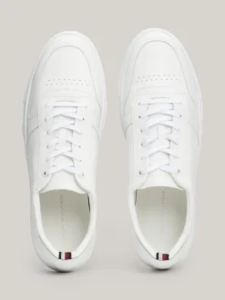 White Trainers|Sneakersy*Tommy Hilfiger Skórzane Tenisówki Z Wytłoczonym Logo WHITE