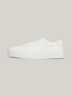 White Trainers|Sneakersy*Tommy Hilfiger Skórzane Tenisówki Z Wytłoczonym Logo WHITE