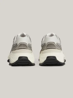 Sneakersy*Tommy Hilfiger Skórzane Tenisówki Ze Wstawkami Z Siateczki ZINC GREY