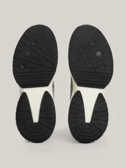 Sneakersy*Tommy Hilfiger Skórzane Tenisówki Ze Wstawkami Z Siateczki ZINC GREY