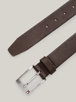 Paski*Tommy Hilfiger Skórzany Pasek DARK BROWN
