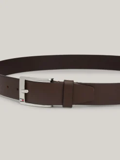 Paski*Tommy Hilfiger Skórzany Pasek DARK BROWN