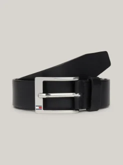 Paski*Tommy Hilfiger Skórzany Pasek BLACK