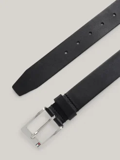 Paski*Tommy Hilfiger Skórzany Pasek BLACK