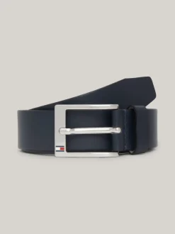 Paski*Tommy Hilfiger Skórzany Pasek MIDNIGHT