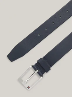 Paski*Tommy Hilfiger Skórzany Pasek MIDNIGHT