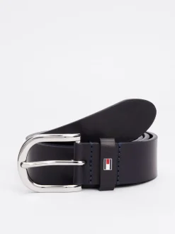 Paski*Tommy Hilfiger Skórzany Pasek Danny NIGHT SKY