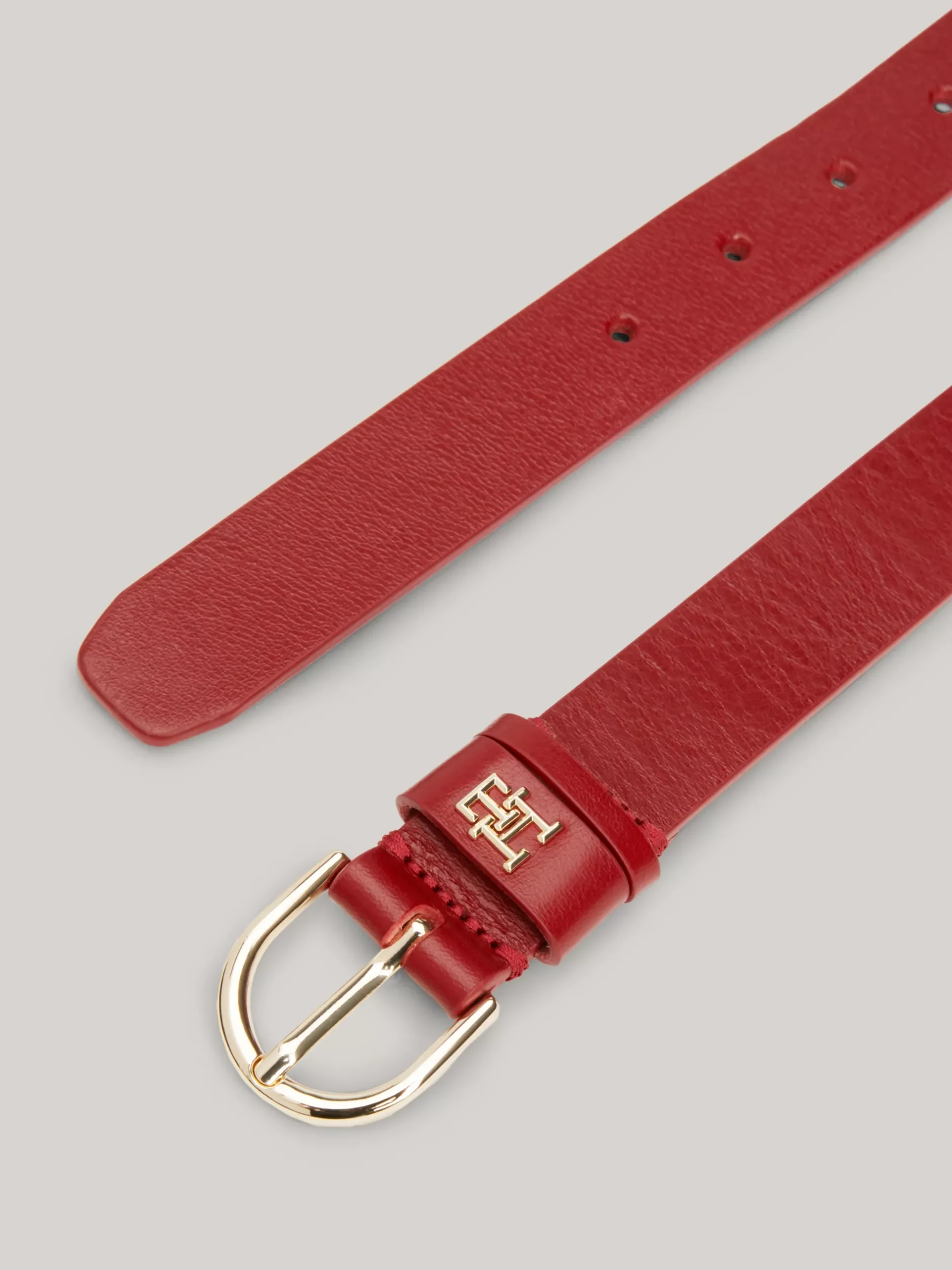 Paski*Tommy Hilfiger Skórzany Pasek Essential DARK MAGMA