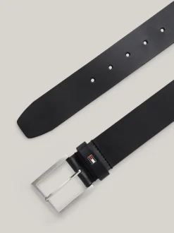 Paski*Tommy Hilfiger Skórzany Pasek Hampton BLACK