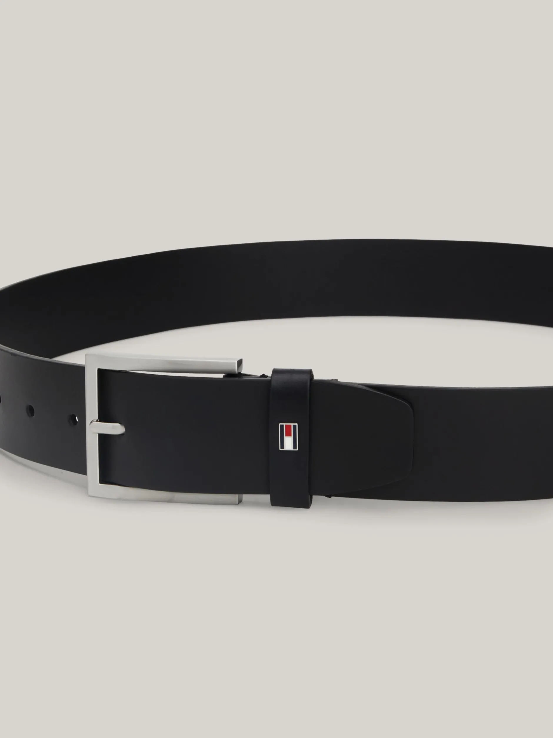 Paski*Tommy Hilfiger Skórzany Pasek Hampton BLACK