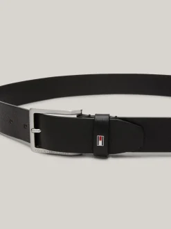 Paski*Tommy Hilfiger Skórzany Pasek Z Flagą Oliver BLACK