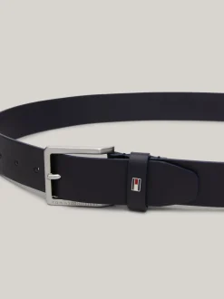 Paski*Tommy Hilfiger Skórzany Pasek Z Flagą Oliver SPACE BLUE