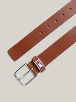 Paski*Tommy Hilfiger Skórzany Pasek Z Logo COGNAC