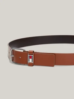 Paski*Tommy Hilfiger Skórzany Pasek Z Logo COGNAC
