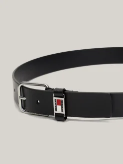 Paski*Tommy Hilfiger Skórzany Pasek Z Logo BLACK