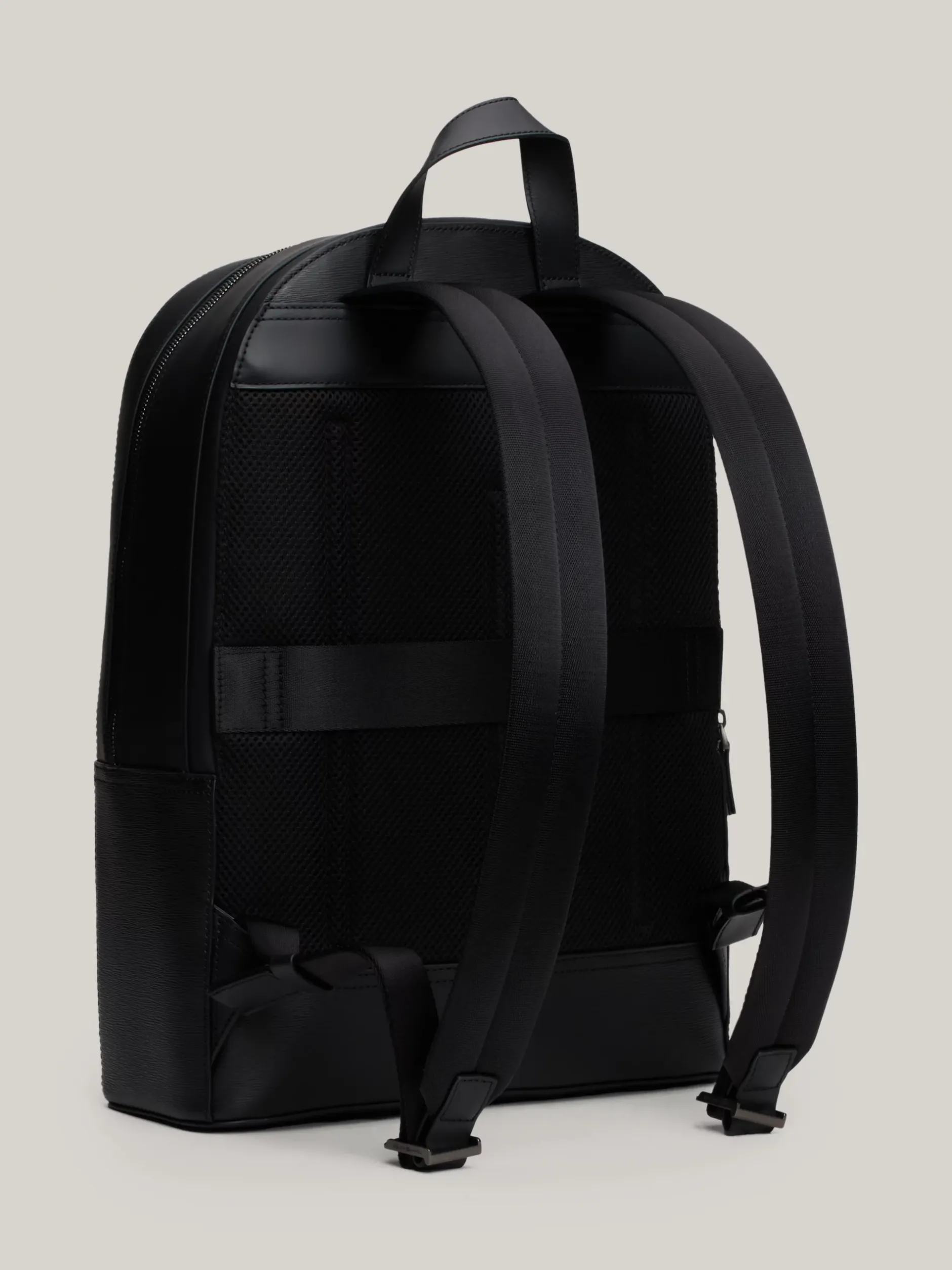 Plecaki*Tommy Hilfiger Skórzany Plecak Premium Business BLACK