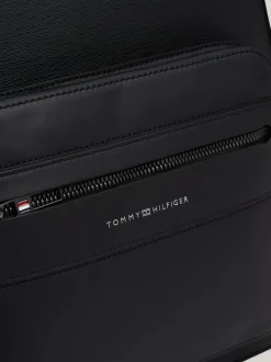 Plecaki*Tommy Hilfiger Skórzany Plecak Premium Business BLACK