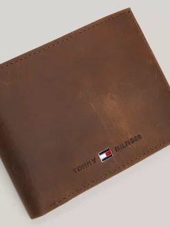 Portfele & Breloczki Do Kluczy*Tommy Hilfiger Skórzany Portfel BROWN