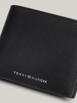Portfele & Breloczki Do Kluczy*Tommy Hilfiger Skórzany Portfel Business Premium Z Fakturą BLACK