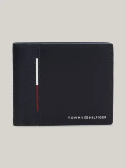 Portfele & Breloczki Do Kluczy*Tommy Hilfiger Skórzany Portfel Casual Na Karty I Bilon SPACE BLUE