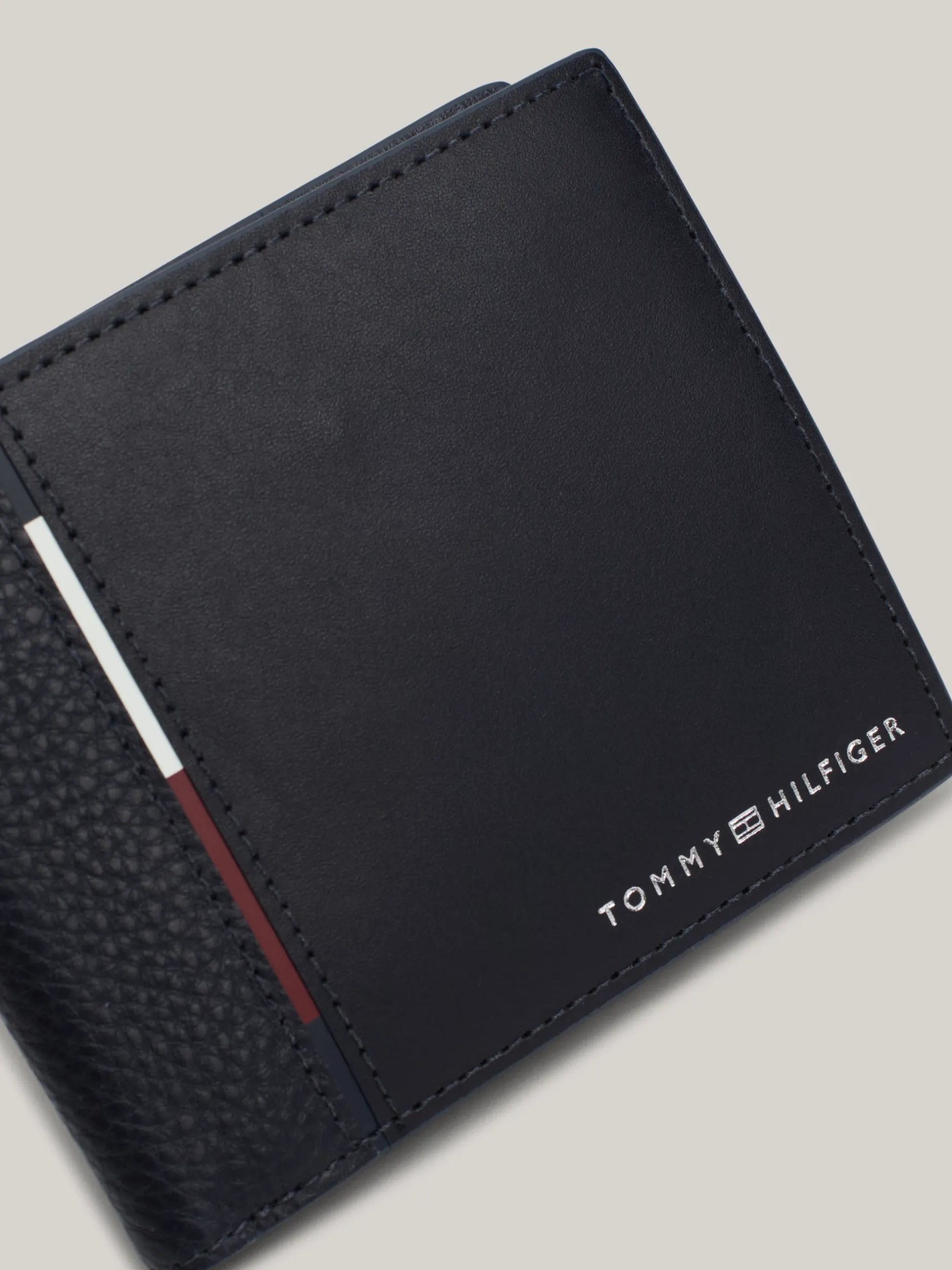 Portfele & Breloczki Do Kluczy*Tommy Hilfiger Skórzany Portfel Casual Na Karty I Bilon SPACE BLUE
