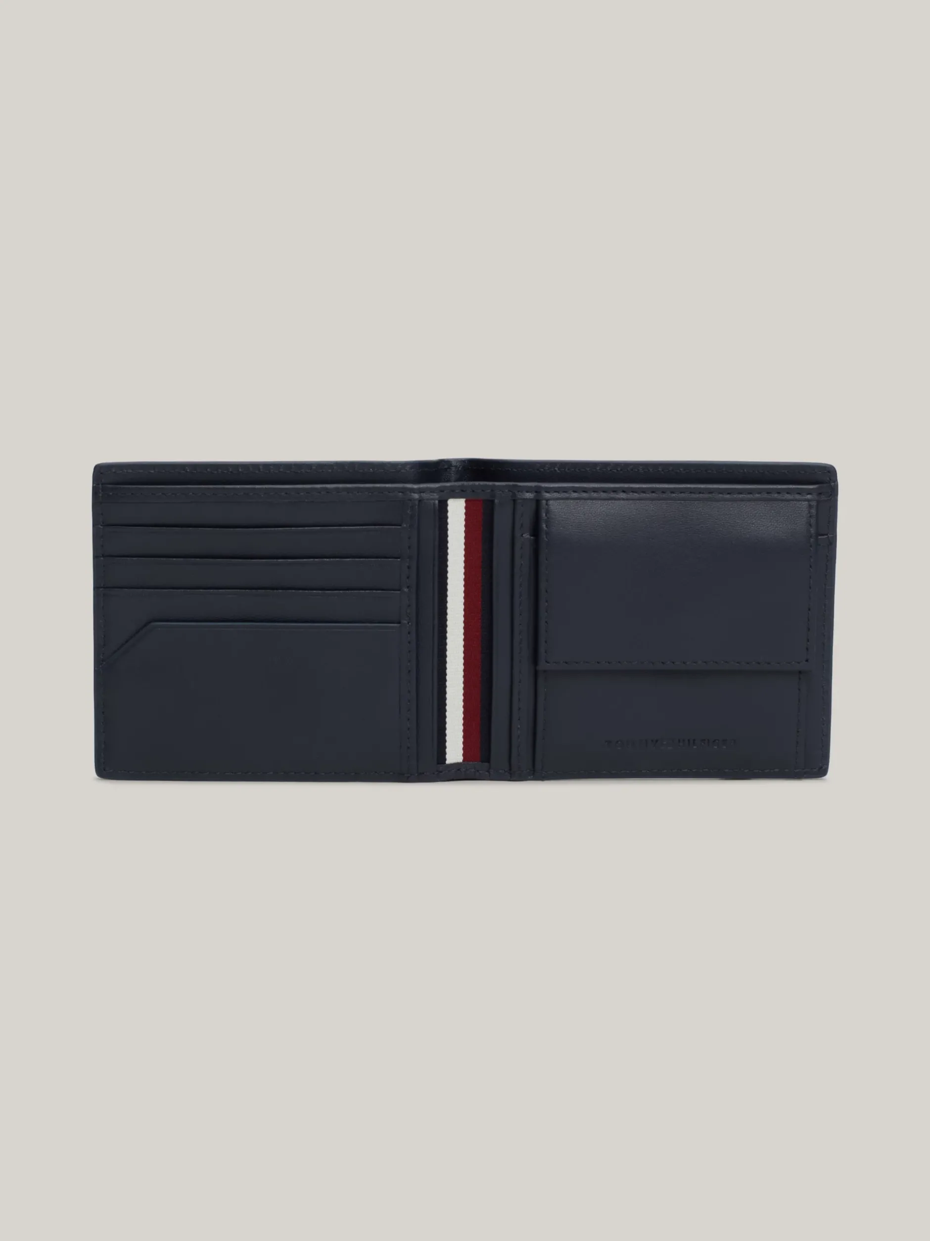 Portfele & Breloczki Do Kluczy*Tommy Hilfiger Skórzany Portfel Casual Na Karty I Bilon SPACE BLUE