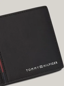 Portfele & Breloczki Do Kluczy*Tommy Hilfiger Skórzany Portfel Casual Na Karty BLACK