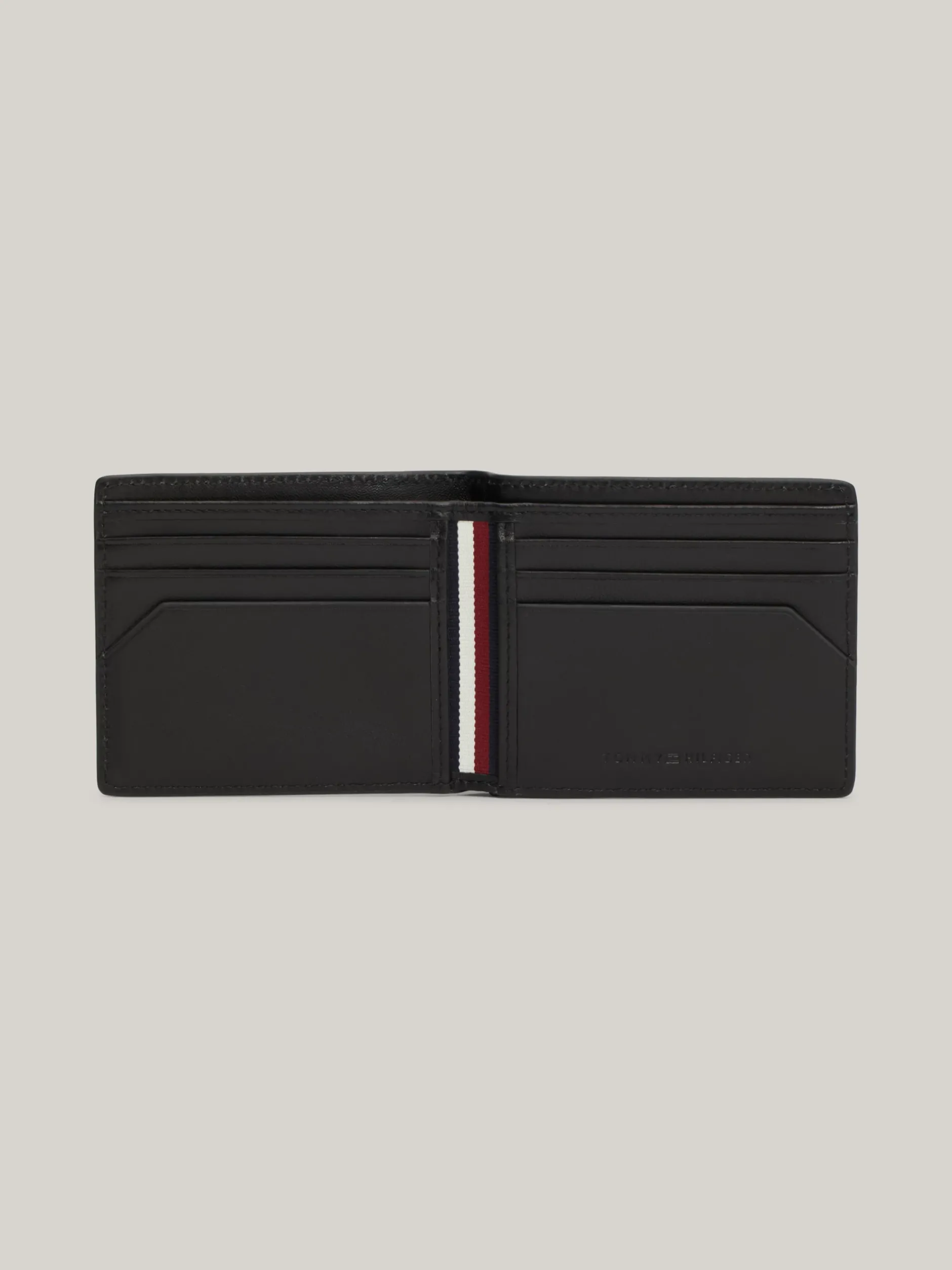 Portfele & Breloczki Do Kluczy*Tommy Hilfiger Skórzany Portfel Casual Na Karty BLACK