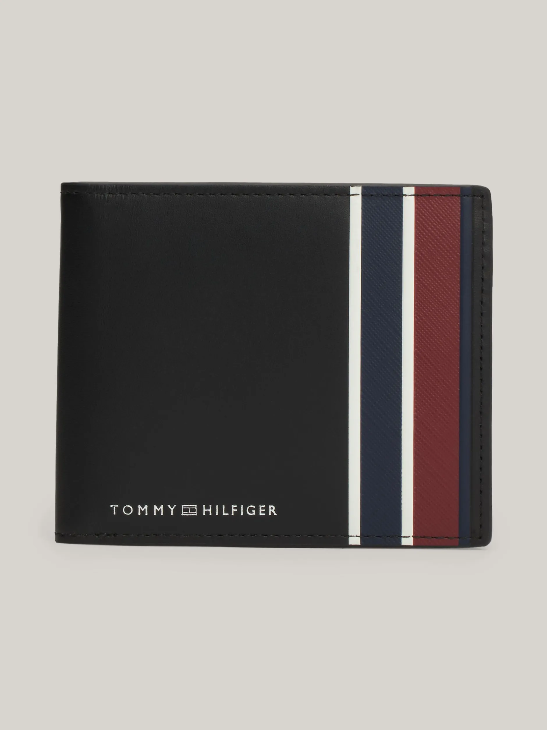Portfele & Breloczki Do Kluczy*Tommy Hilfiger Skórzany Portfel Corporate Na Karty I Bilon BLACK