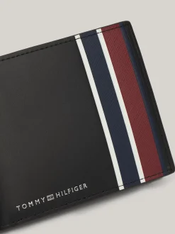 Portfele & Breloczki Do Kluczy*Tommy Hilfiger Skórzany Portfel Corporate Na Karty I Bilon BLACK
