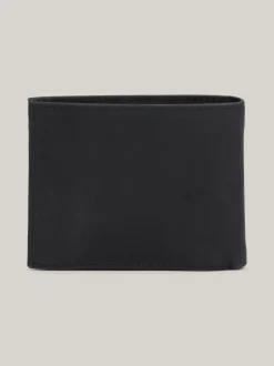 Portfele & Breloczki Do Kluczy*Tommy Hilfiger Skórzany Portfel Z Klapką BLACK