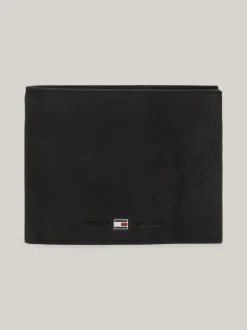 Portfele & Breloczki Do Kluczy*Tommy Hilfiger Skórzany Składany Portfel BLACK