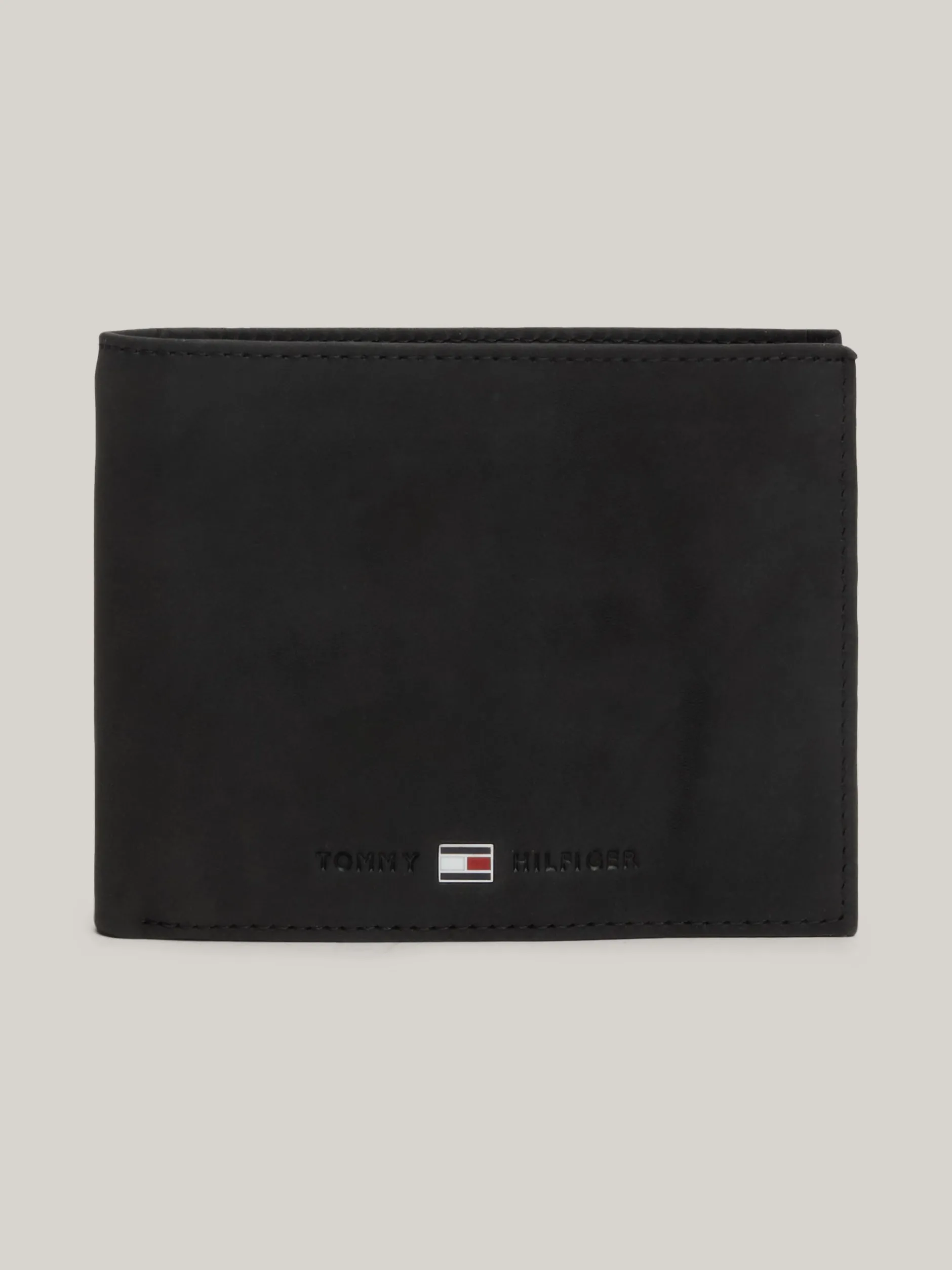 Portfele & Breloczki Do Kluczy*Tommy Hilfiger Skórzany Składany Portfel BLACK
