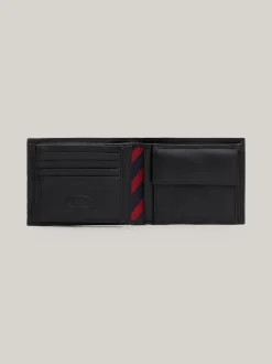 Portfele & Breloczki Do Kluczy*Tommy Hilfiger Skórzany Składany Portfel BLACK