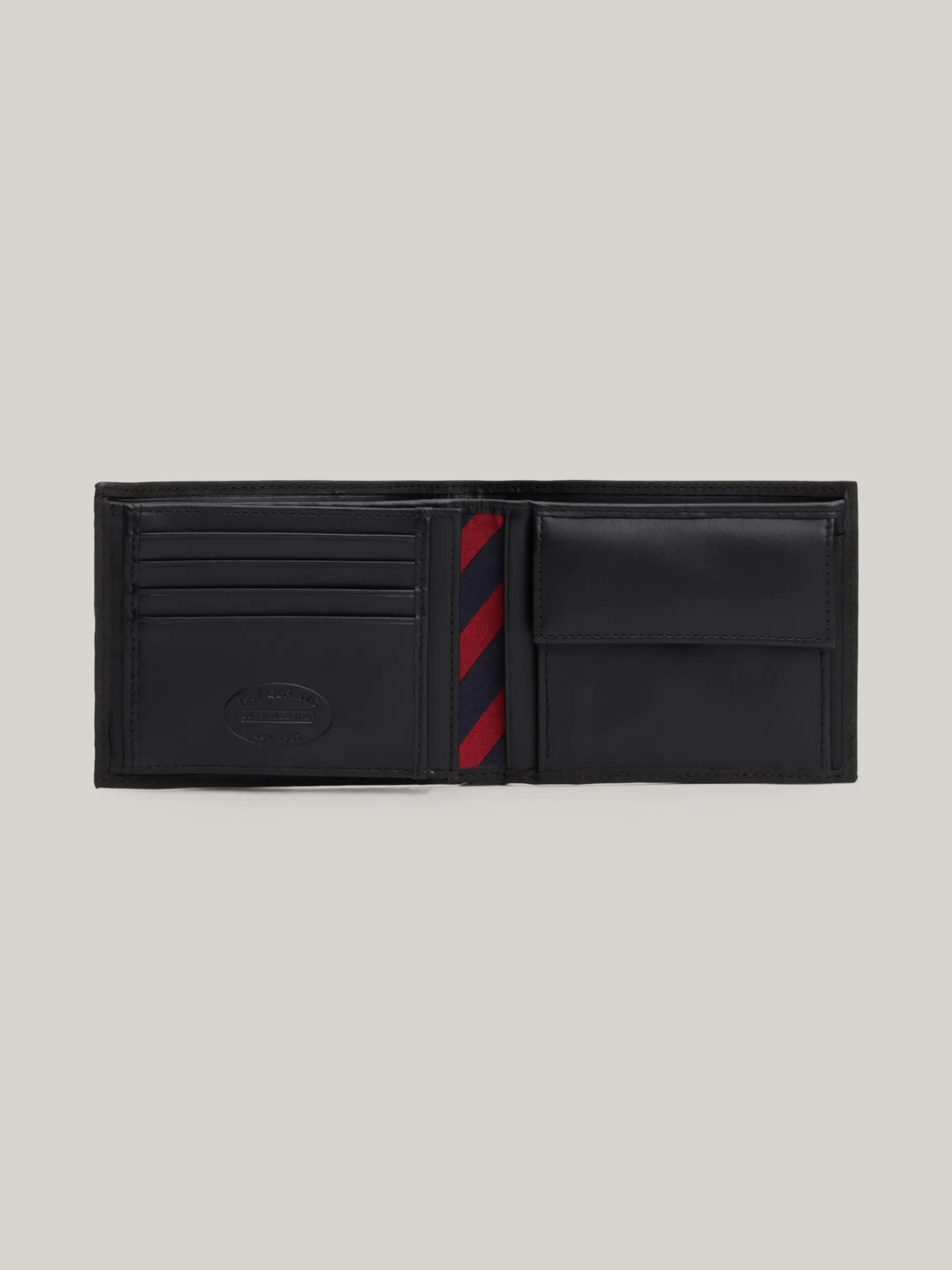 Portfele & Breloczki Do Kluczy*Tommy Hilfiger Skórzany Składany Portfel BLACK