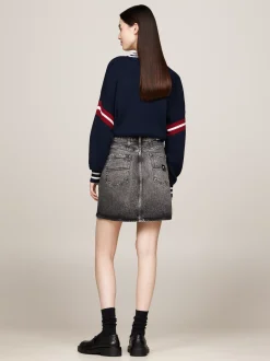 Spódnice*Tommy Hilfiger Spódnica Mini O Kroju Mom Fit DENIM BLACK