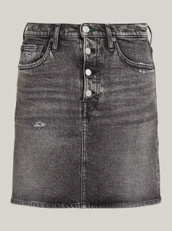 Spódnice*Tommy Hilfiger Spódnica Mini O Kroju Mom Fit DENIM BLACK