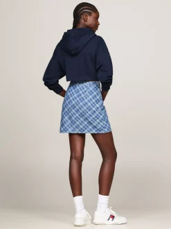 Spódnice*Tommy Hilfiger Spódnica Mini W Szkocką Kratę GRID CHECK CHAMBRAY