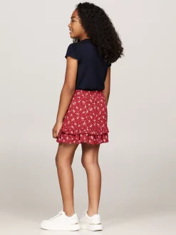 Spodnie, Szorty I Spódnice*Tommy Hilfiger Spódnica Mini Z Motywem Kwiatów DARK MAGMA ALLOVER FLOWER