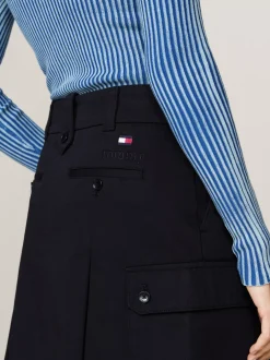 Spódnice*Tommy Hilfiger Spódnica Mini Z Plisami I Kieszeniami Typu Cargo BLACK