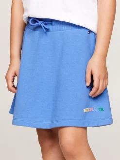 Spodnie, Szorty I Spódnice*Tommy Hilfiger Spódnica Z Logo Hilfiger Wykonanym Czcionką Monotypową BLUE SPELL