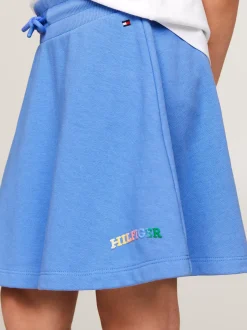 Spodnie, Szorty I Spódnice*Tommy Hilfiger Spódnica Z Logo Hilfiger Wykonanym Czcionką Monotypową BLUE SPELL