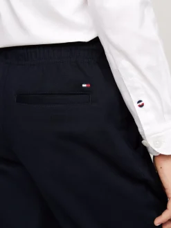 Spodnie I Szorty*Tommy Hilfiger Spodnie Bez Zapięcia Z Prostymi Nogawkami DESERT SKY