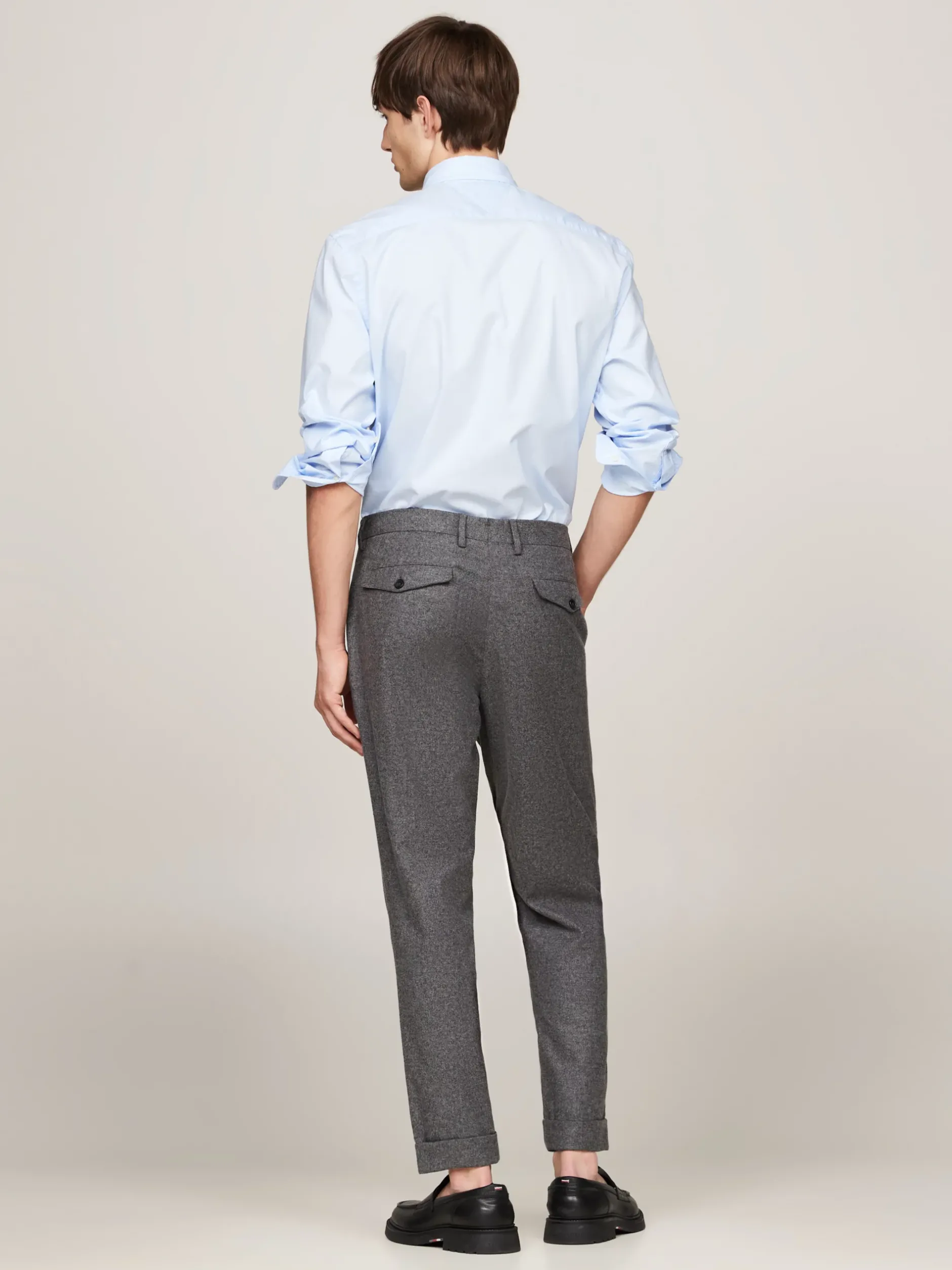 Garnitury I Kostiumy|Spodnie*Tommy Hilfiger Spodnie Flanelowe Z Kantami GREY