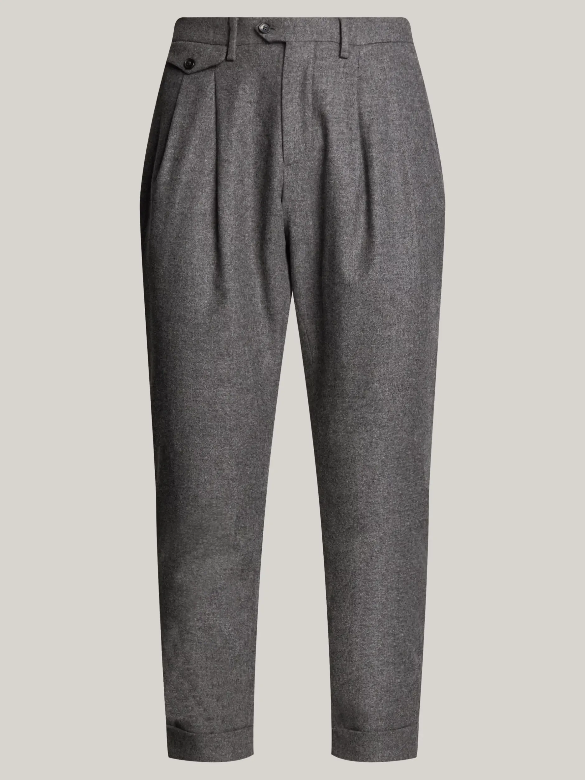 Garnitury I Kostiumy|Spodnie*Tommy Hilfiger Spodnie Flanelowe Z Kantami GREY