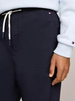 Spodnie I Szorty*Tommy Hilfiger Spodnie O Kroju Oversize Z Troczkami DESERT SKY