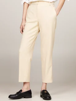 Spodnie*Tommy Hilfiger Spodnie O Prostym Kroju COUNTRY IVORY