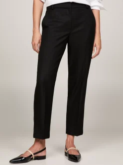 Spodnie*Tommy Hilfiger Spodnie O Prostym Kroju BLACK
