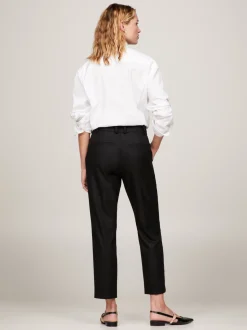 Spodnie*Tommy Hilfiger Spodnie O Prostym Kroju BLACK
