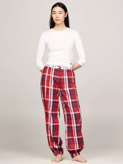 Piżamy & Odziez Nocna*Tommy Hilfiger Spodnie Od Piżamy TH Heritage HERITAGE PLAID DARK MAGMA